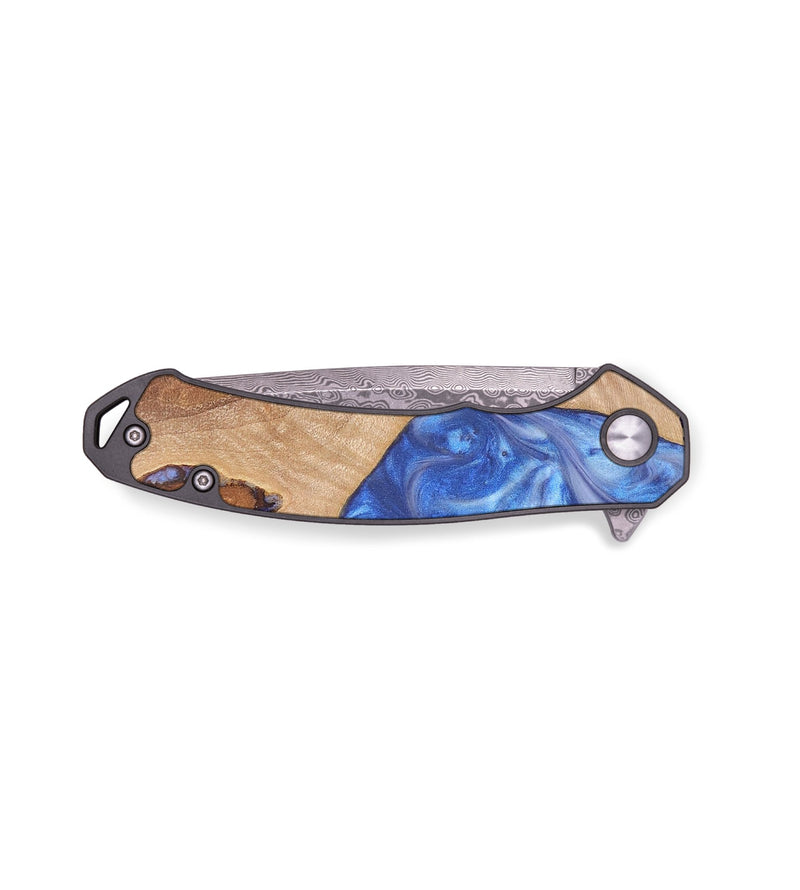 EDC Wood+Resin Pocket Knife - Octavia (Blue, 709105)