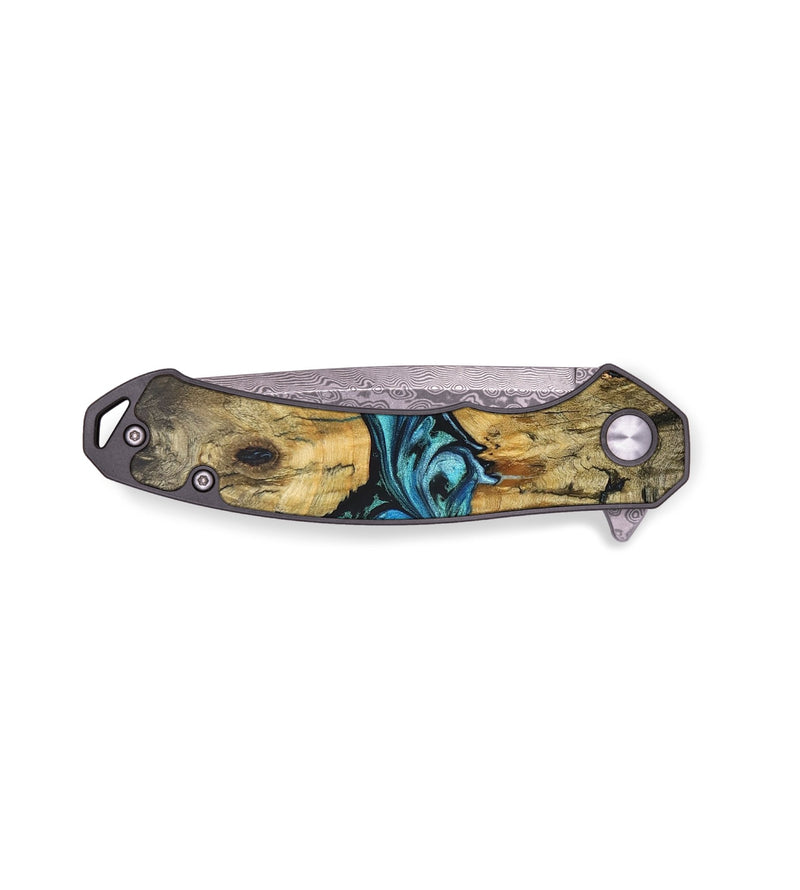 EDC Wood+Resin Pocket Knife - Haven (Blue, 709106)