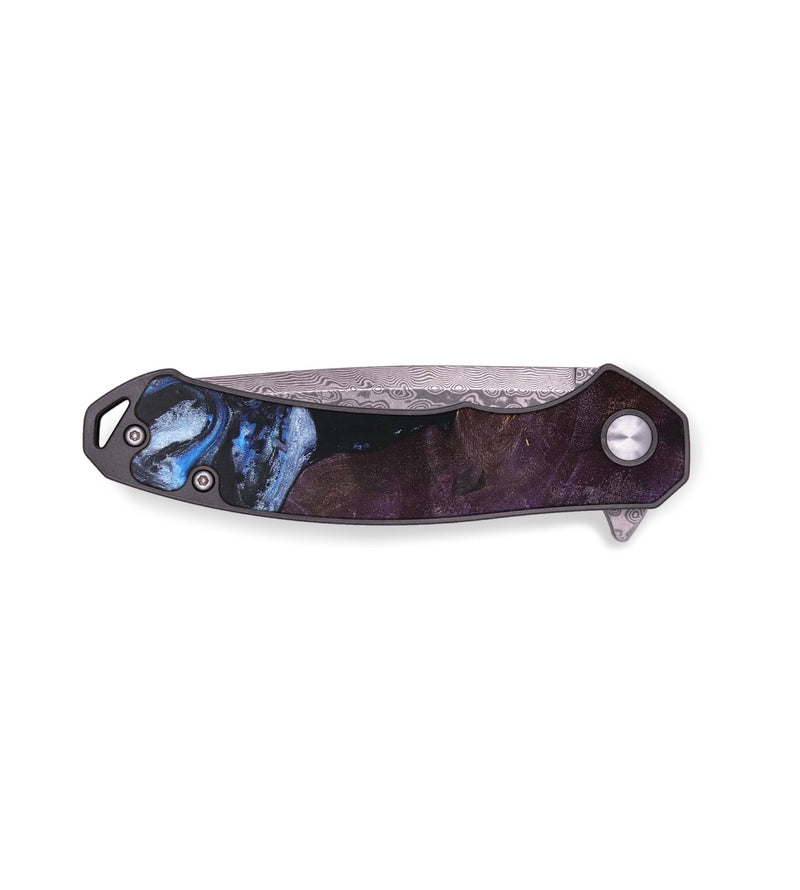 EDC Wood+Resin Pocket Knife - Sabrina (Blue, 709109)