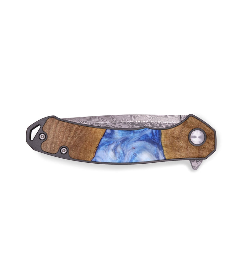 EDC Wood+Resin Pocket Knife - Victoria (Blue, 709110)