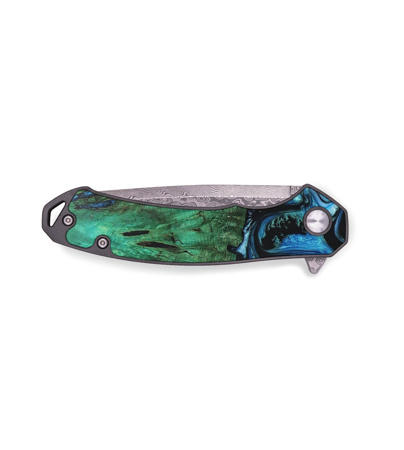 EDC Wood+Resin Pocket Knife - Genesis (Blue, 709112)
