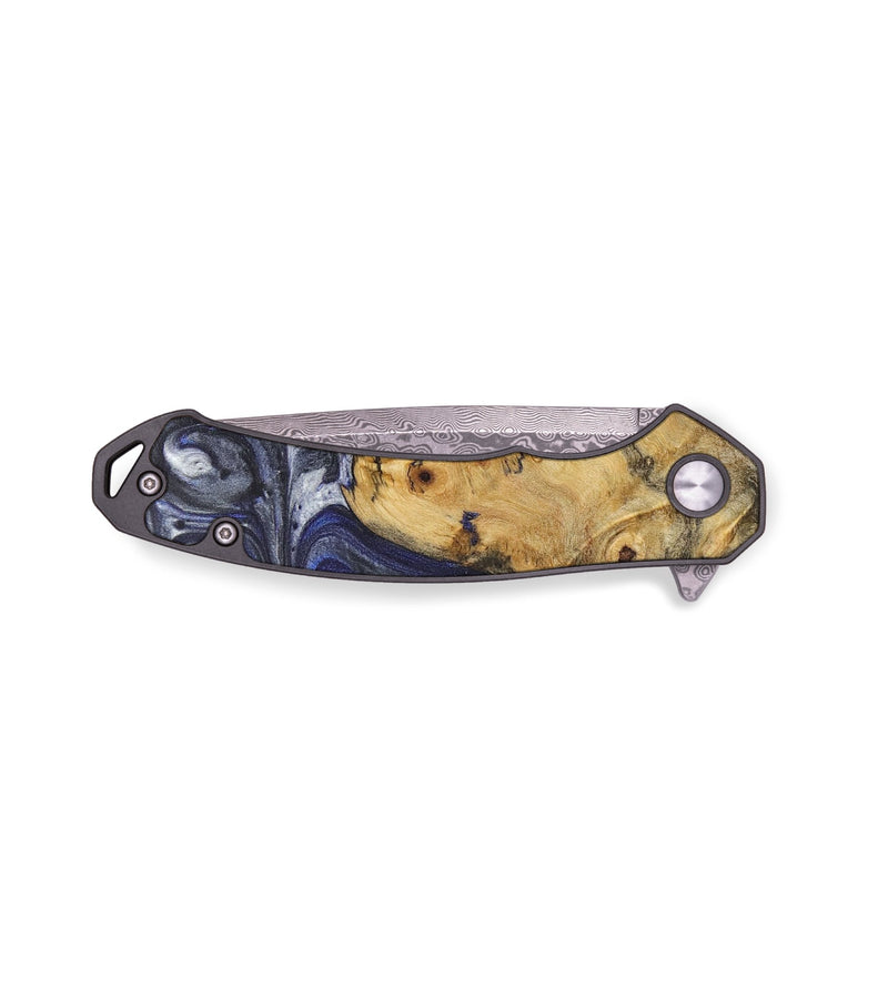 EDC Wood+Resin Pocket Knife - Kairo (Blue, 709116)