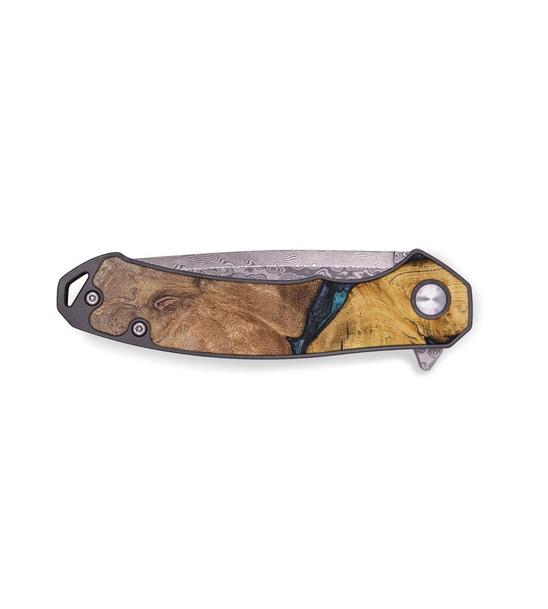 EDC Wood+Resin Pocket Knife - Stephen (Purple, 709119)