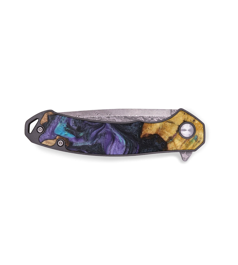 EDC Wood+Resin Pocket Knife - Jake (Purple, 709120)