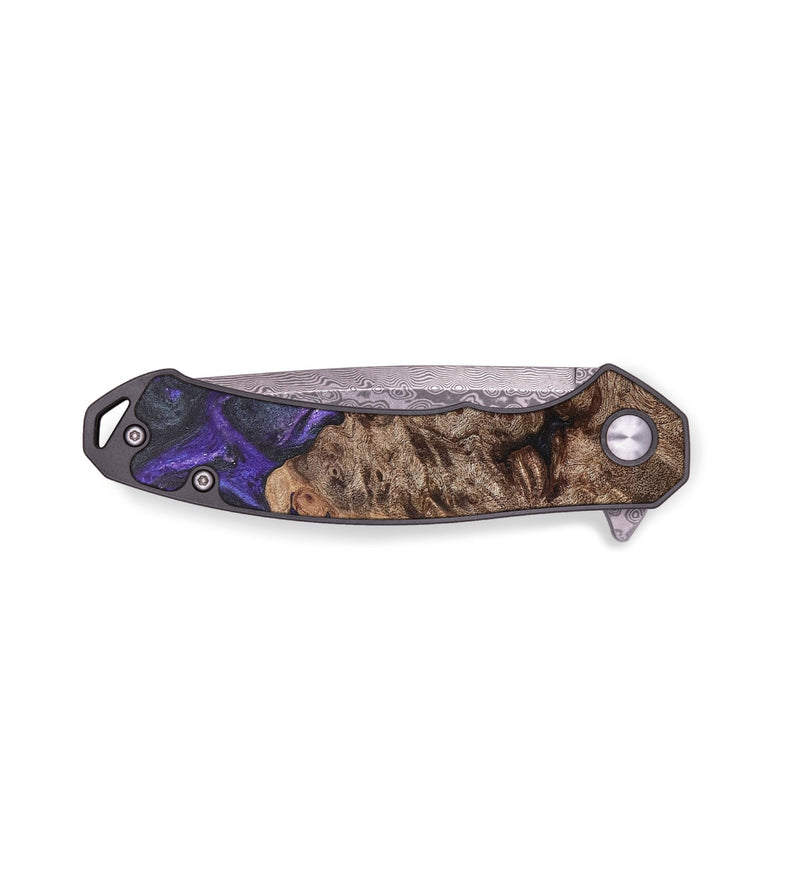 EDC Wood+Resin Pocket Knife - Annalise (Purple, 709122)