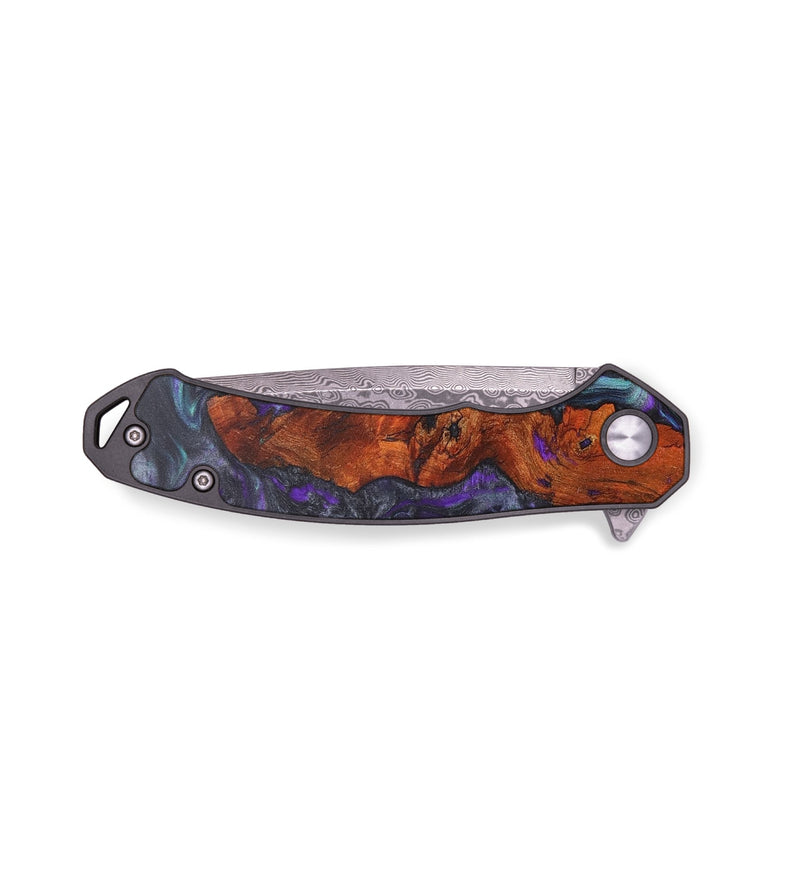 EDC Wood+Resin Pocket Knife - Arnold (Purple, 709123)