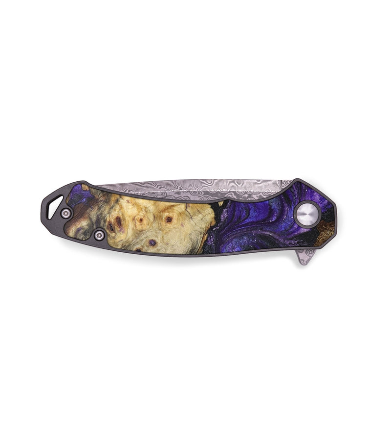 EDC Wood+Resin Pocket Knife - Kiley (Purple, 709125)