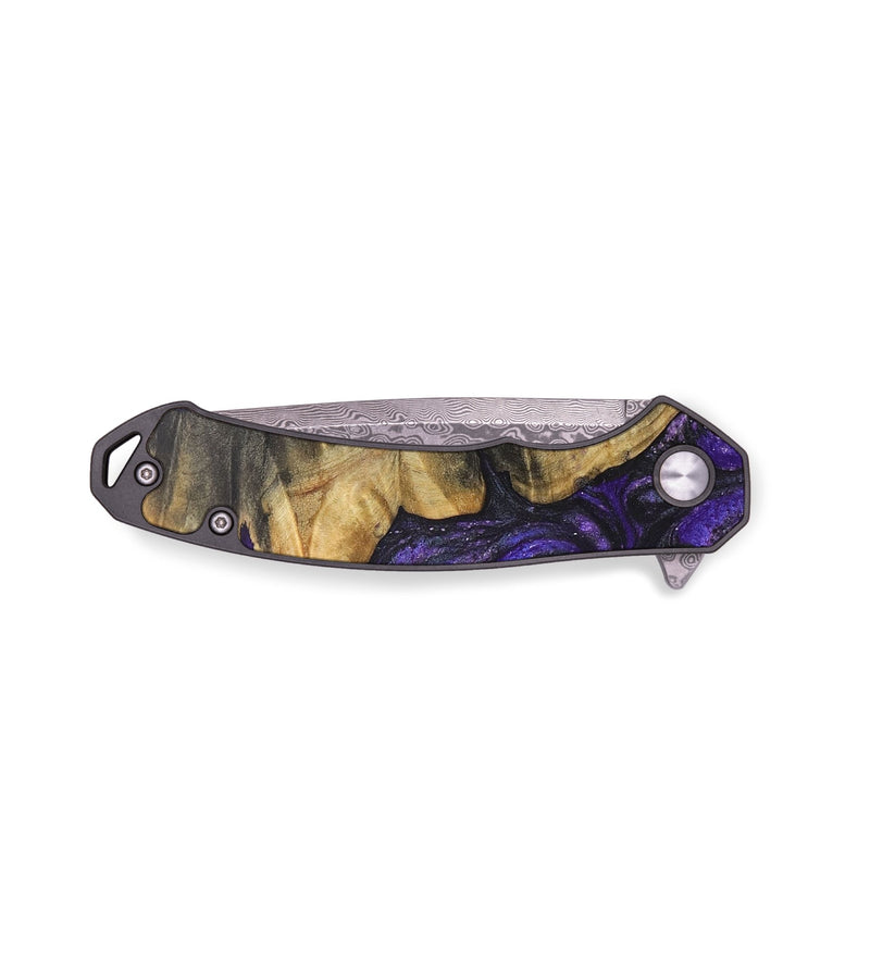 EDC Wood+Resin Pocket Knife - Lincoln (Purple, 709126)