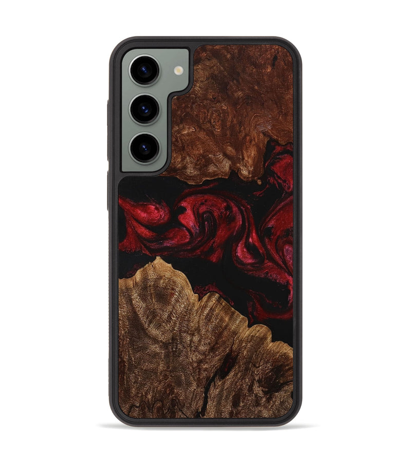 Galaxy S23 Plus Wood+Resin Phone Case - Wesley (Red, 709261)