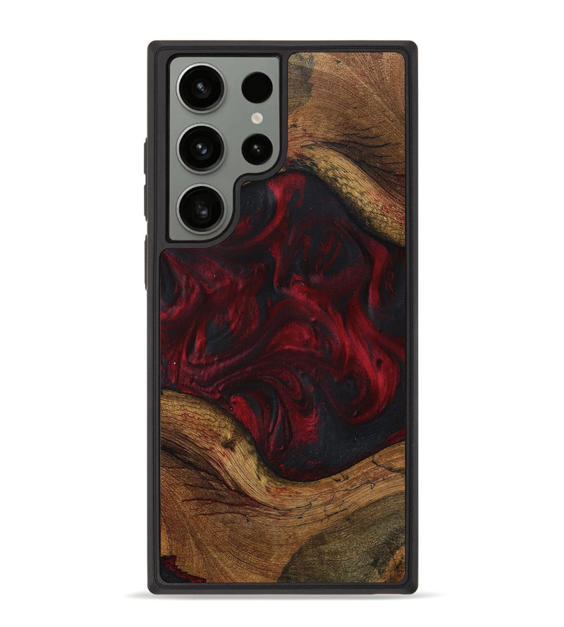 Galaxy S23 Ultra Wood+Resin Phone Case - Jaiden (Red, 709262)