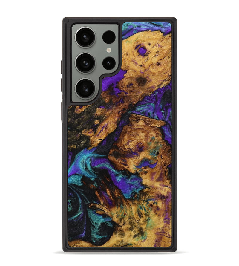 Galaxy S23 Ultra Wood+Resin Phone Case - Presley (Purple, 709312)