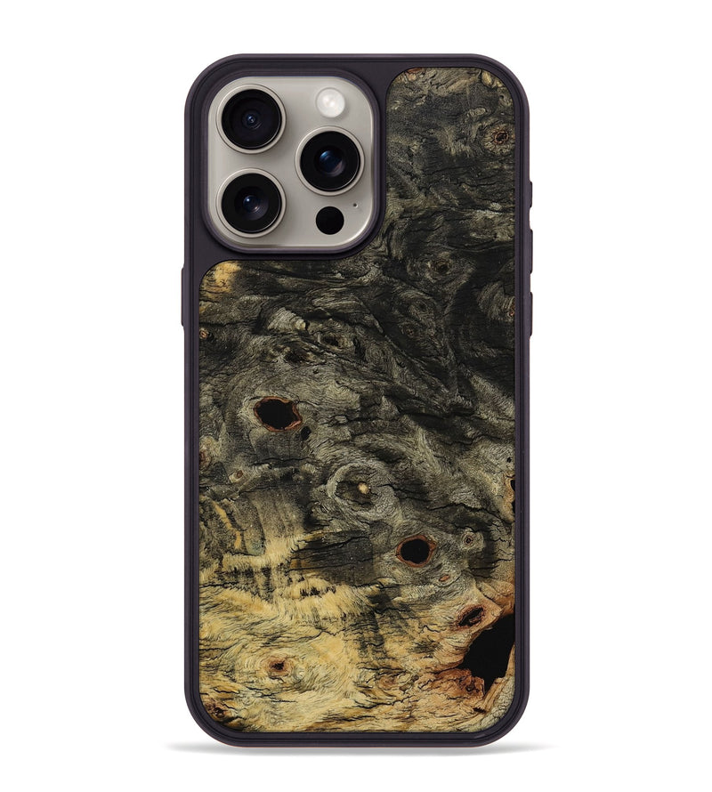 iPhone 15 Pro Max Wood+Resin Phone Case - Lydia (Wood Burl, 709323)