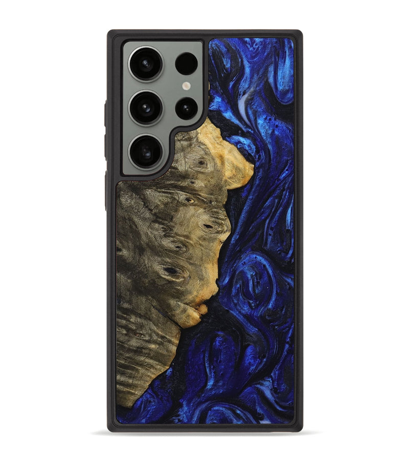 Galaxy S23 Ultra Wood+Resin Phone Case - Marian (Blue, 709345)