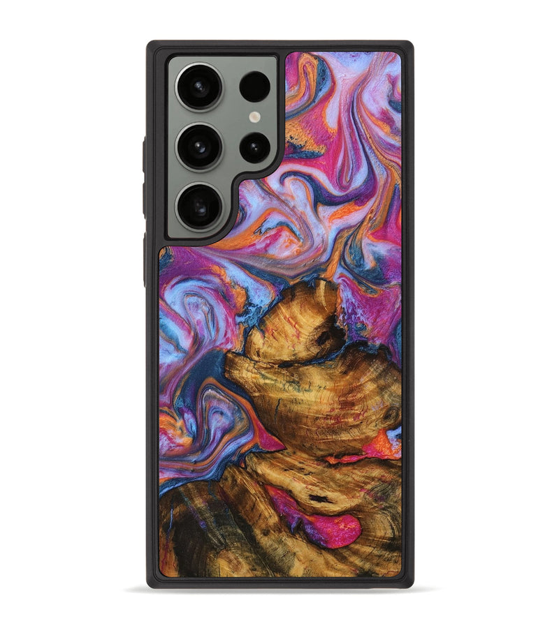 Galaxy S23 Ultra Wood+Resin Phone Case - Dan (Blue, 709417)