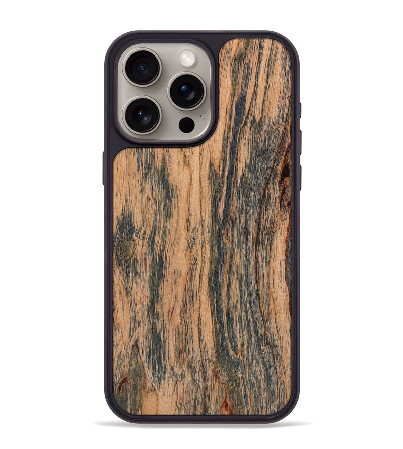 iPhone 15 Pro Max Wood+Resin Phone Case - Caiden (Wood Burl, 709450)