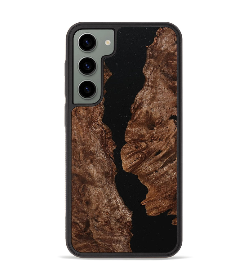 Galaxy S23 Plus Wood+Resin Phone Case - Iris (Pure Black, 709475)
