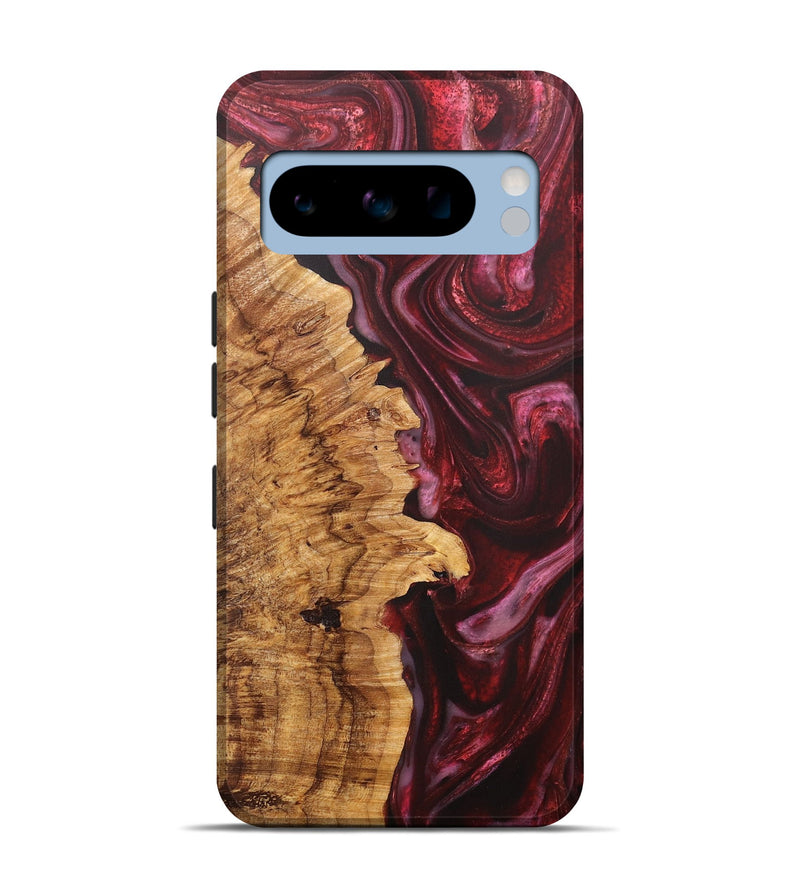 Pixel 8 Pro Wood+Resin Live Edge Phone Case - Loretta (Red, 709561)