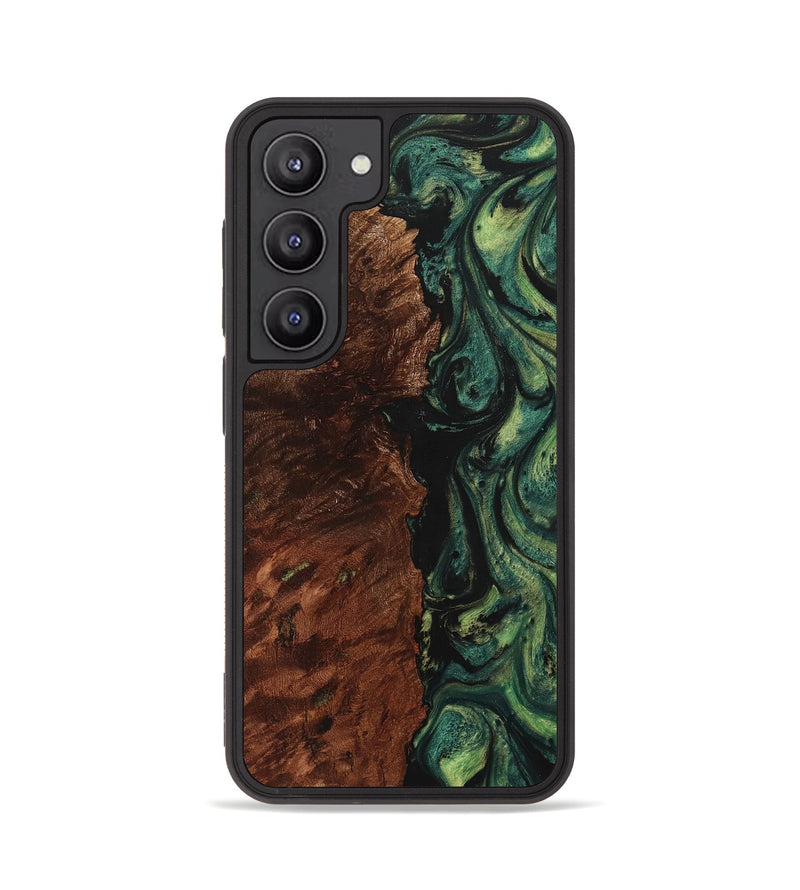 Galaxy S23 Wood+Resin Phone Case - Alondra (Green, 709646)