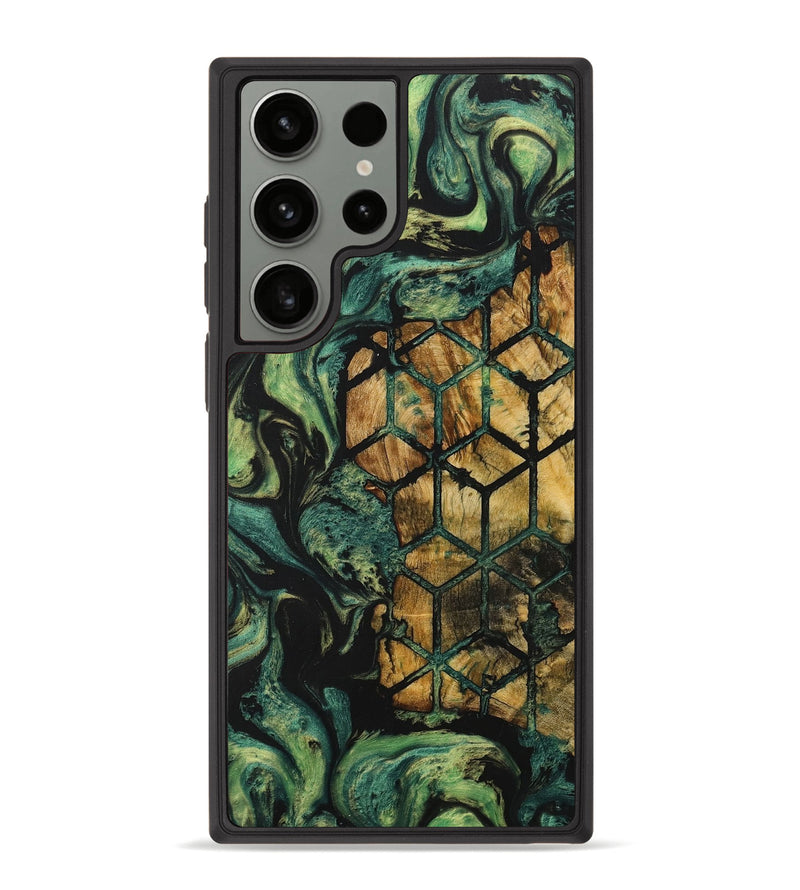 Galaxy S23 Ultra Wood+Resin Phone Case - Paola (Pattern, 709693)