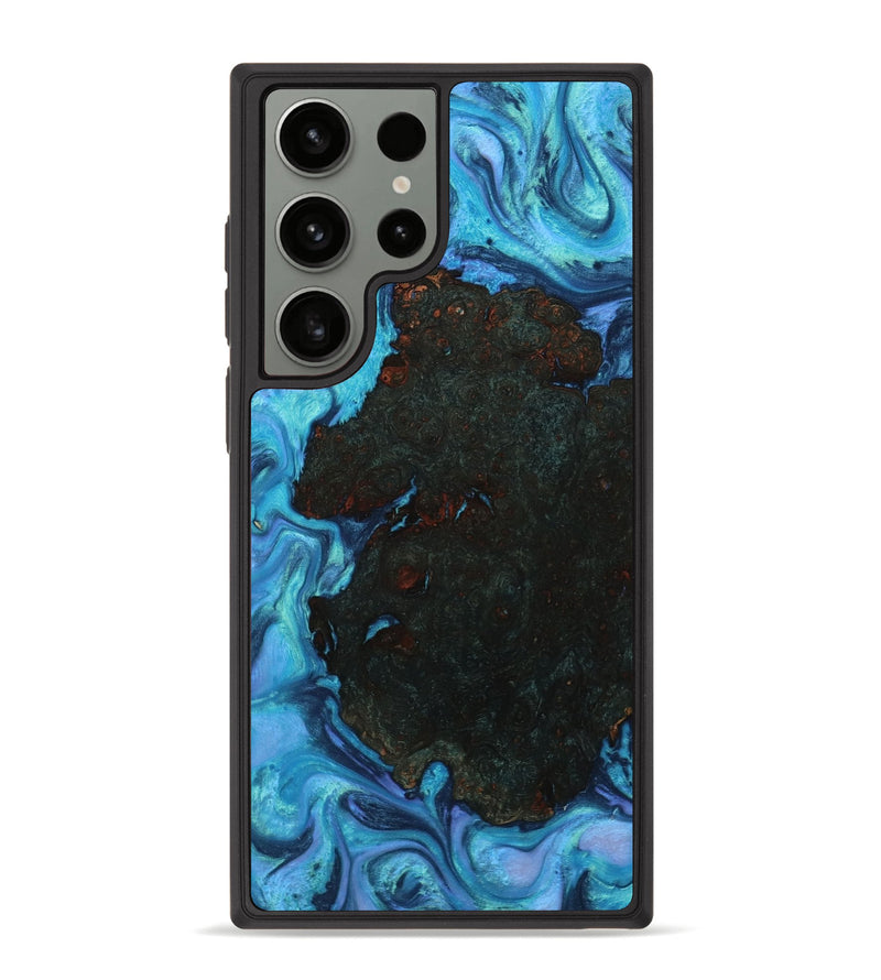 Galaxy S23 Ultra Wood+Resin Phone Case - Ainsley (Blue, 709779)