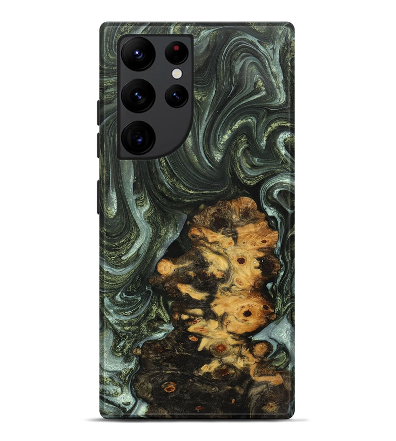 Galaxy S22 Ultra Wood+Resin Live Edge Phone Case - Karter (Green, 709836)