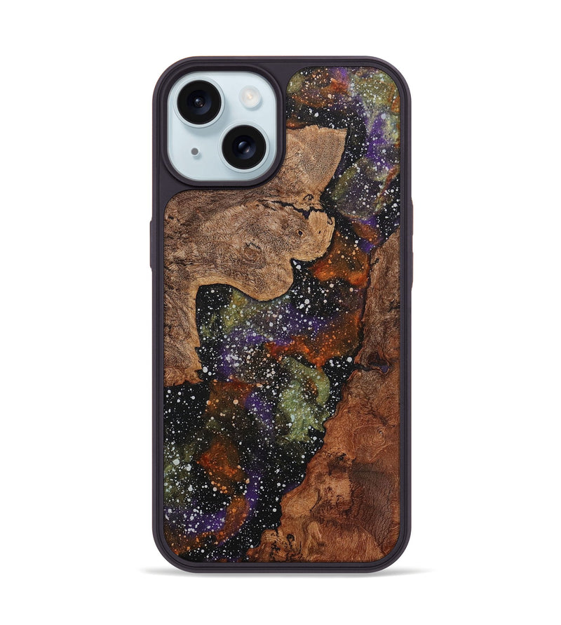 iPhone 15 Wood+Resin Phone Case - Lennon (Cosmos, 709868)