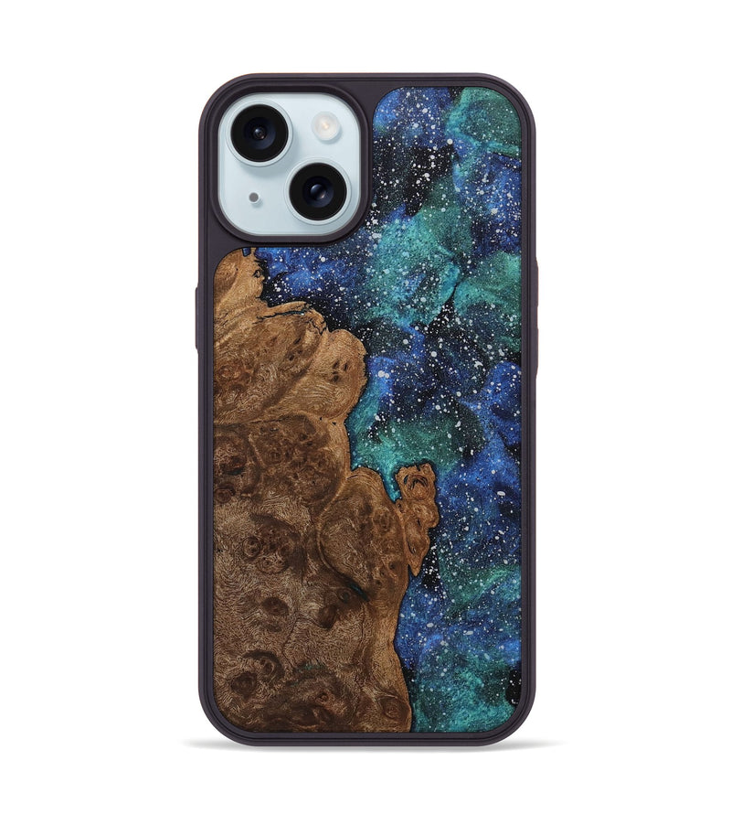 iPhone 15 Wood+Resin Phone Case - Felicia (Cosmos, 709897)