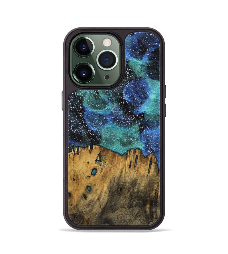 iPhone 13 Pro Wood+Resin Phone Case - Celeste (Cosmos, 709898)