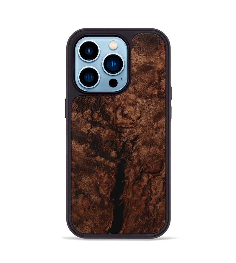 iPhone 14 Pro Wood+Resin Phone Case - Erik (Wood Burl, 710014)