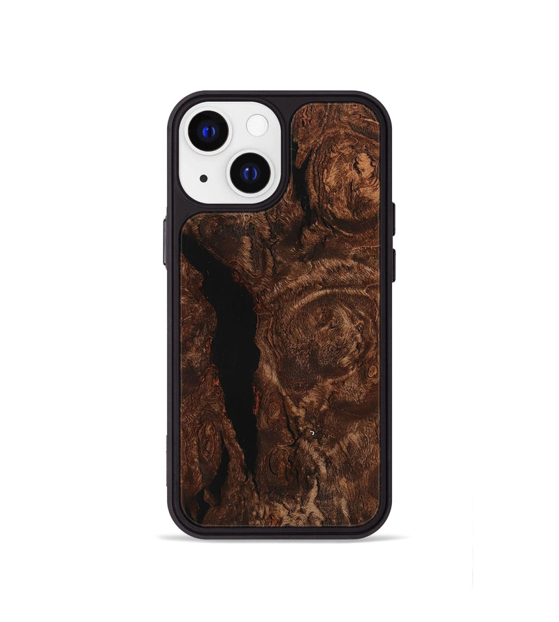 iPhone 13 mini Wood+Resin Phone Case - Brendon (Wood Burl, 710015)