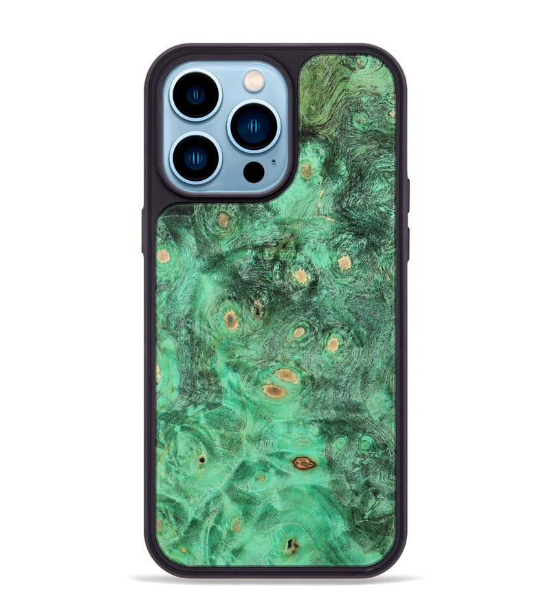 iPhone 14 Pro Max Wood+Resin Phone Case - Luis (Wood Burl, 710017)