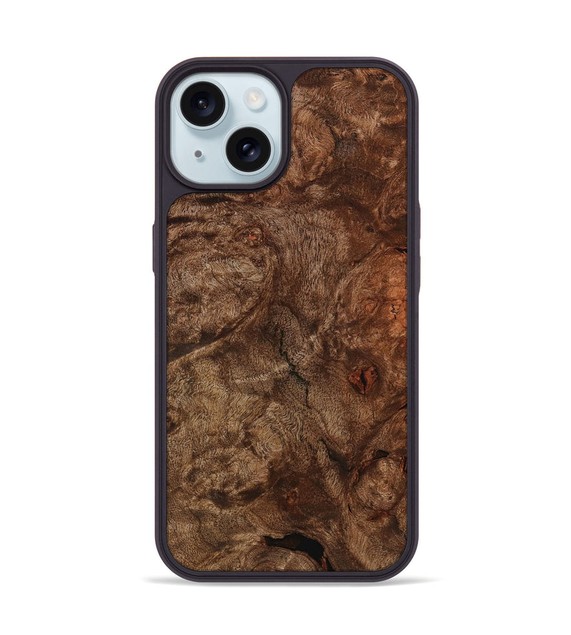 iPhone 15 Wood+Resin Phone Case - Paris (Wood Burl, 710025)