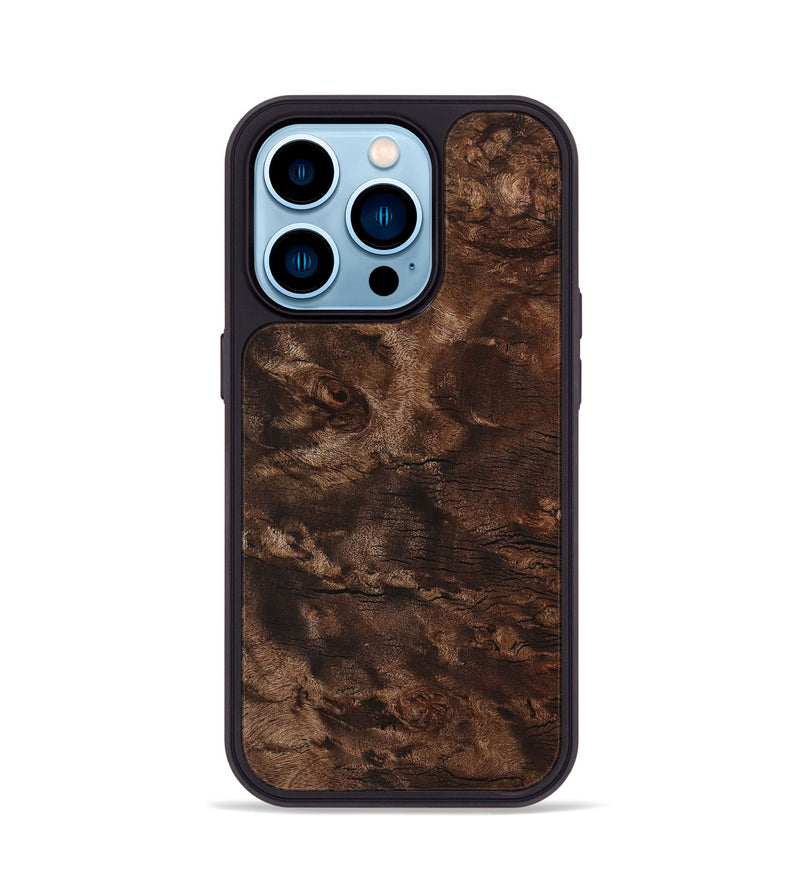 iPhone 14 Pro Wood+Resin Phone Case - Jolene (Wood Burl, 710027)