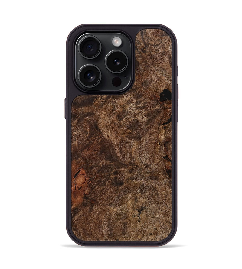 iPhone 15 Pro Wood+Resin Phone Case - Hailee (Wood Burl, 710028)