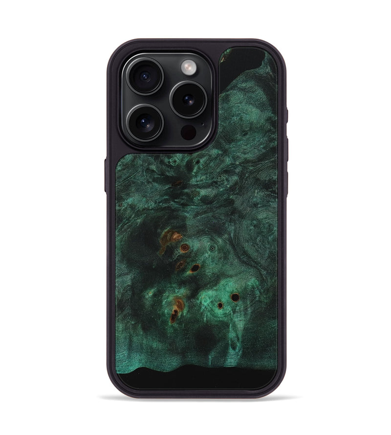 iPhone 15 Pro Wood+Resin Phone Case - Trisha (Wood Burl, 710032)