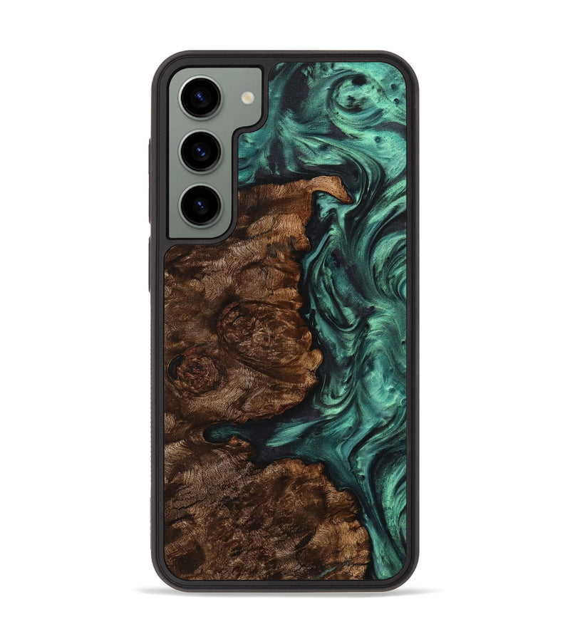 Galaxy S23 Plus Wood+Resin Phone Case - Lorenzo (Green, 710053)