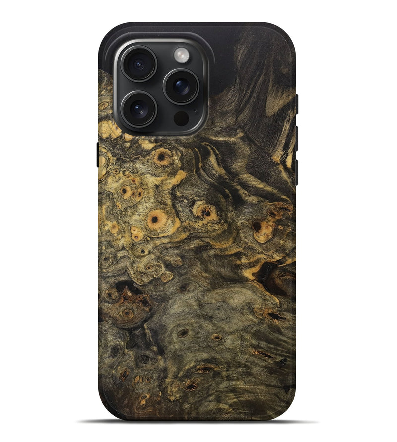 iPhone 16 Pro Max Wood+Resin Live Edge Phone Case - Bianca (Wood Burl, 710128)