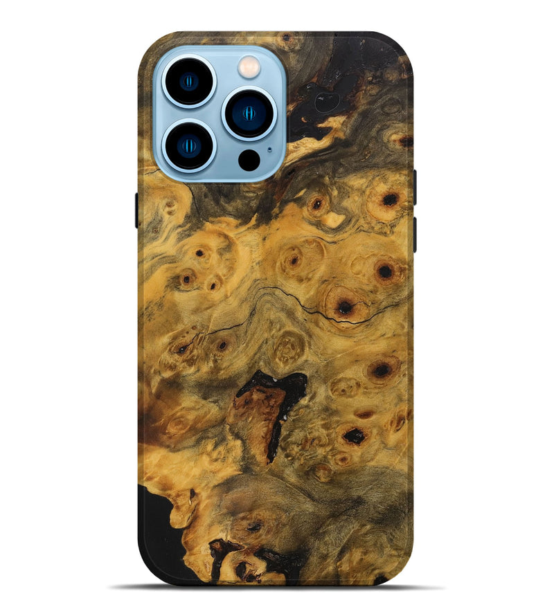 iPhone 14 Pro Max Wood+Resin Live Edge Phone Case - Joaquin (Wood Burl, 710129)