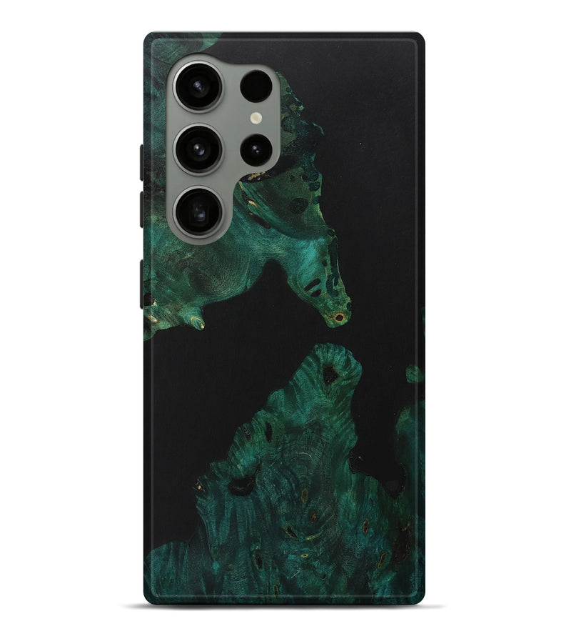 Galaxy S24 Ultra Wood+Resin Live Edge Phone Case - Frank (Pure Black, 710132)