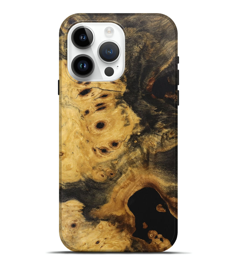iPhone 15 Pro Max Wood+Resin Live Edge Phone Case - Ezra (Wood Burl, 710133)