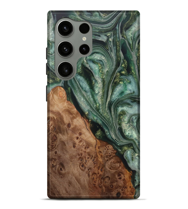 Galaxy S24 Ultra Wood+Resin Live Edge Phone Case - Donald (Green, 710146)