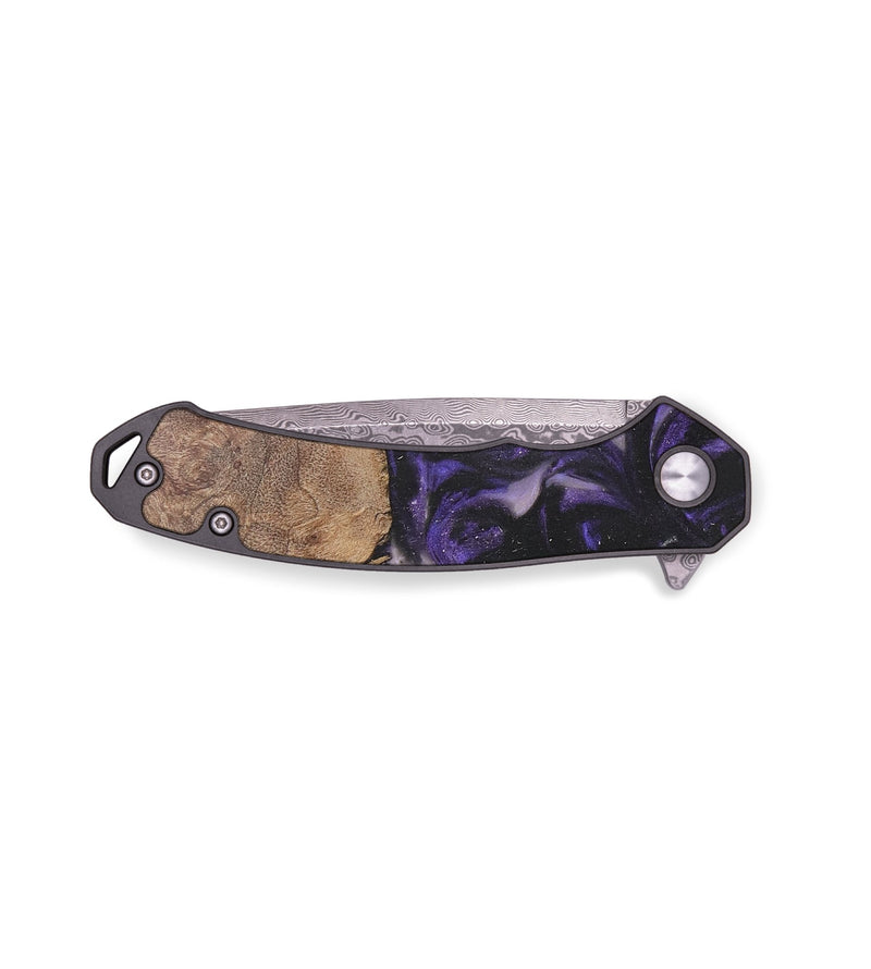 EDC Wood+Resin Pocket Knife - Cheyanne (Purple, 710151)