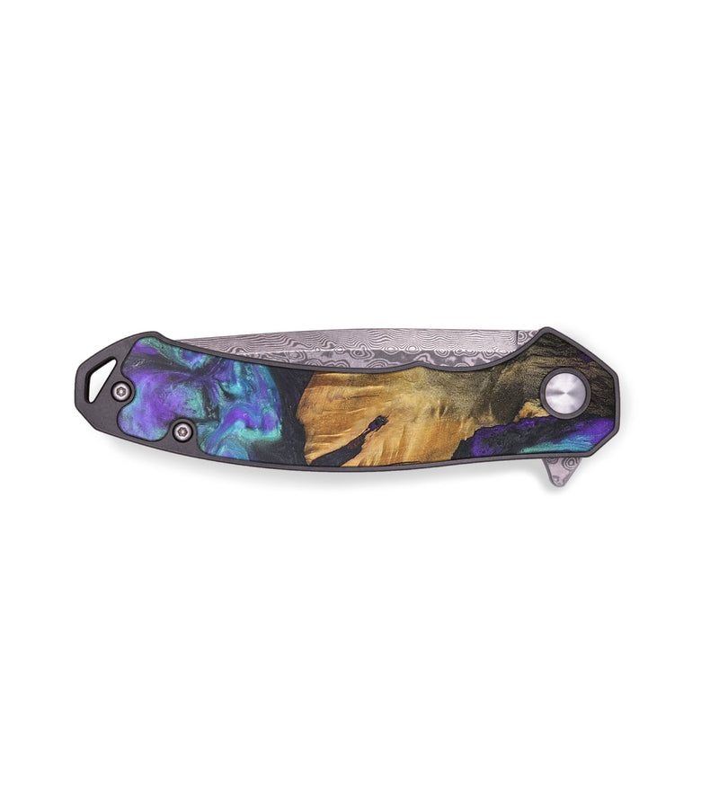 EDC Wood+Resin Pocket Knife - Stacie (Purple, 710153)