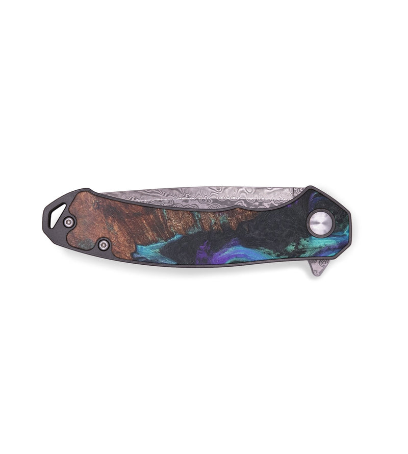 EDC Wood+Resin Pocket Knife - Brian (Purple, 710155)