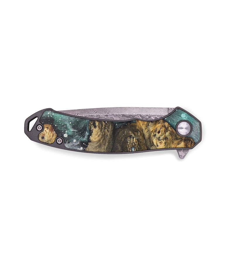 EDC Wood+Resin Pocket Knife - Fatima (Cosmos, 710157)