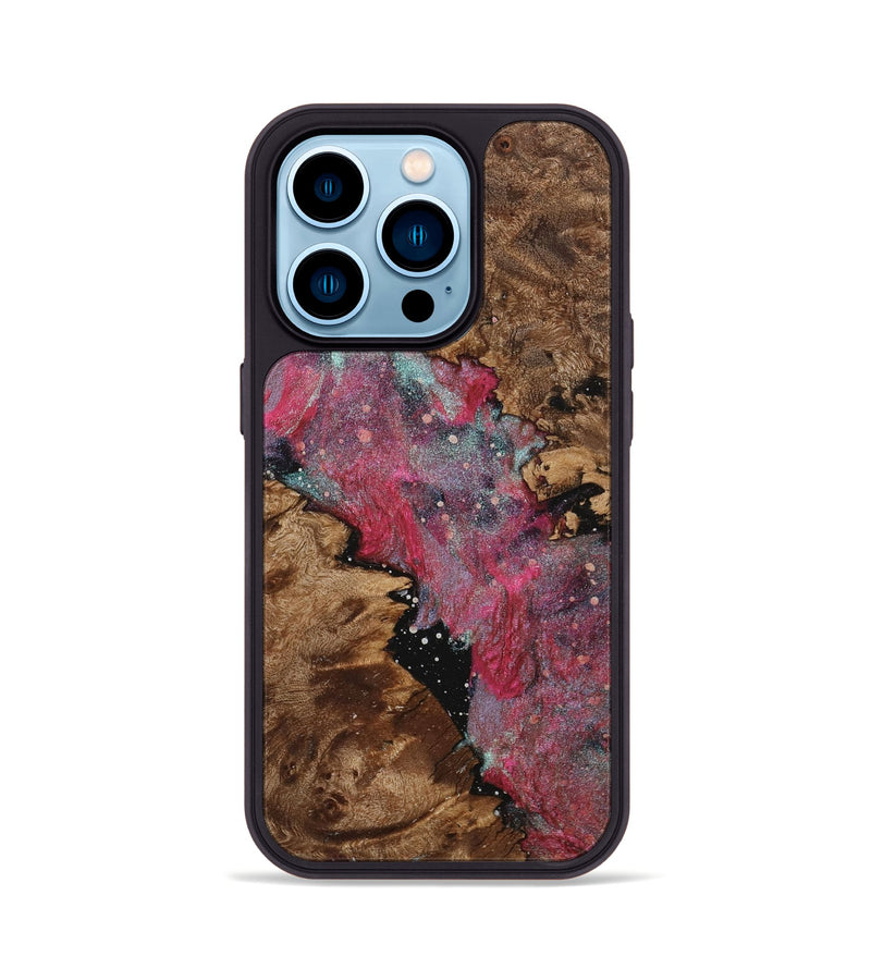 iPhone 14 Pro Wood+Resin Phone Case - Lia (Cosmos, 710239)