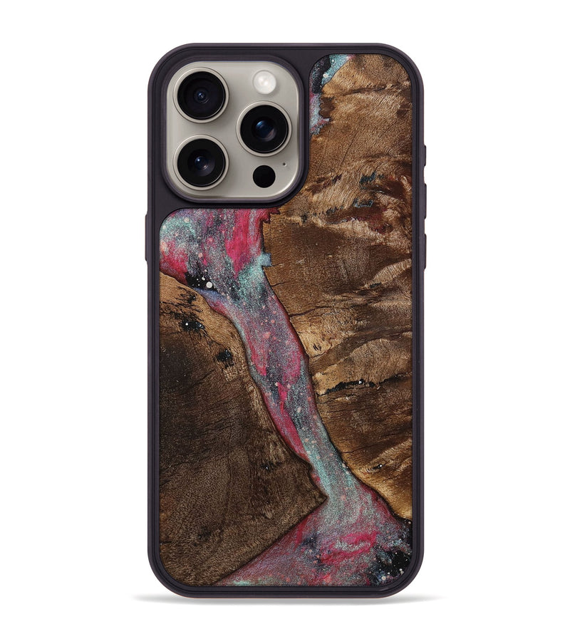 iPhone 15 Pro Max Wood+Resin Phone Case - Mauricio (Cosmos, 710247)