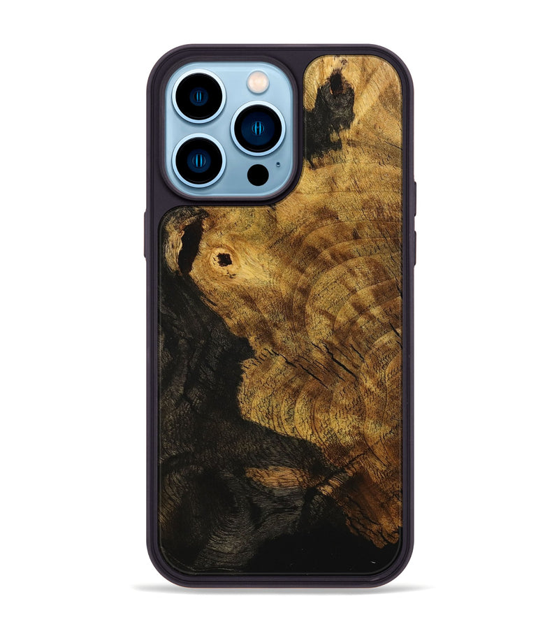 iPhone 14 Pro Max Wood+Resin Phone Case - Elena (Wood Burl, 710252)
