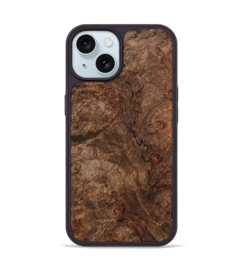 iPhone 15 Wood+Resin Phone Case - Darren (Wood Burl, 710259)