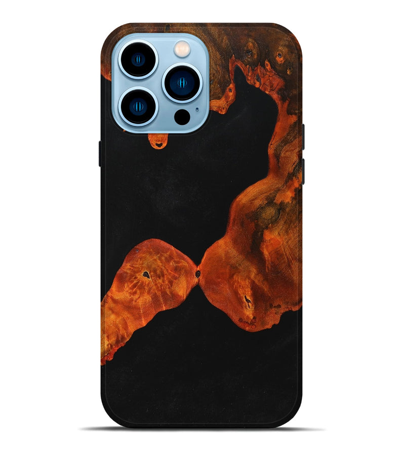 iPhone 14 Pro Max Wood+Resin Live Edge Phone Case - Wilbur (Pure Black, 710292)